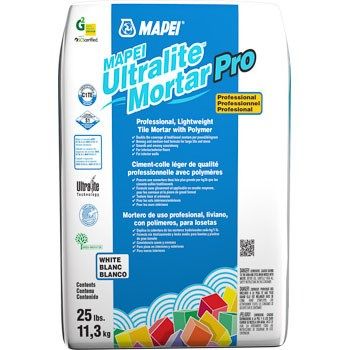 Ultralite Mortar Pro Lightweight Mortar with Polymer, White - 25 lb