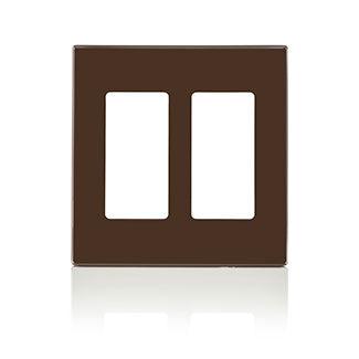 Leviton 2-Gang Decora Screwless Wallplate (Brown) Model 80309*