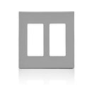 Leviton 2-Gang Decora Screwless Wallplate (Grey) Model 80309