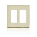 Leviton 2-Gang Decora Screwless Wallplate (Light Almond) Model 80309*