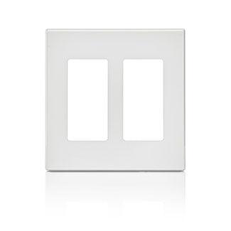 Leviton 2-Gang Decora Screwless Wallplate (White) Model 80309