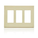 Leviton 3-Gang Decora Screwless Wallplate (Ivory) Model 80311*