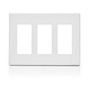Leviton 3-Gang Decora Screwless Wallplate (White) Model 80311