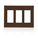 Leviton 3-Gang Decora Screwless Wallplate (Brown) Model 80311*