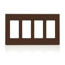 Leviton 4-Gang Decora Screwless Wallplate (Brown) Model 80312*