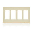 Leviton 4-Gang Decora Screwless Wallplate (Light Almond) Model 80312*