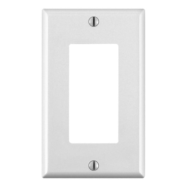 Leviton 1-Gang Plastic Decora Wallplate - White