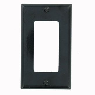 Leviton 80401-E 1-Gang Decora Thermoplastic Wall Plate, Black