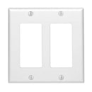 Leviton 2-Gang Plastic Decora Wallplate - White