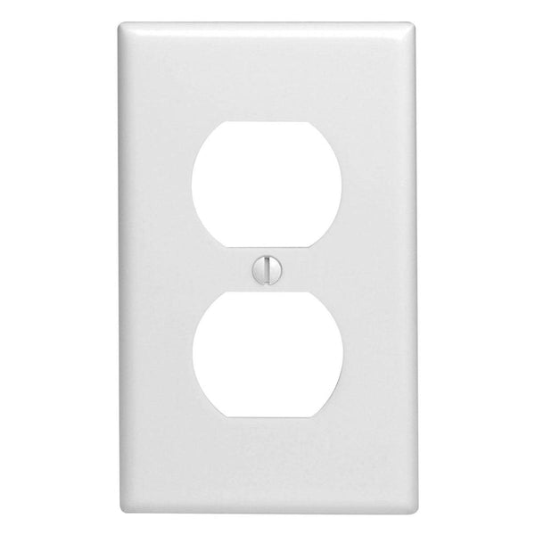 Leviton 1-Gang Duplex Receptacle Wallplate - White