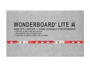 Backerboard WonderBoard Lite- 36" x 60" x 7/16"