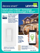 Leviton Decora Smart Switch with Z-Wave Technology, Model DZ15S752