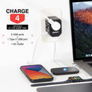 Kipston Universal Travel Adapter - With A 15W Type C Fast Charger, 2 USB Type A Ports, AC Power Outlet - International Plug Adapter Canada to Europe EU UK AUS, Canadian To European Travel Plug Adapter