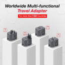 Kipston Universal Travel Adapter - With A 15W Type C Fast Charger, 2 USB Type A Ports, AC Power Outlet - International Plug Adapter Canada to Europe EU UK AUS, Canadian To European Travel Plug Adapter