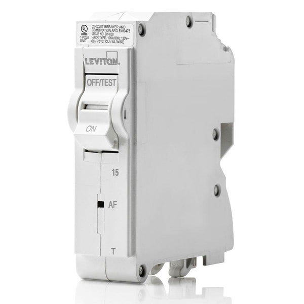 Leviton 1-Pole 15A 120V AFCI Thermal Magnetic Breaker, Model LB115-AFT