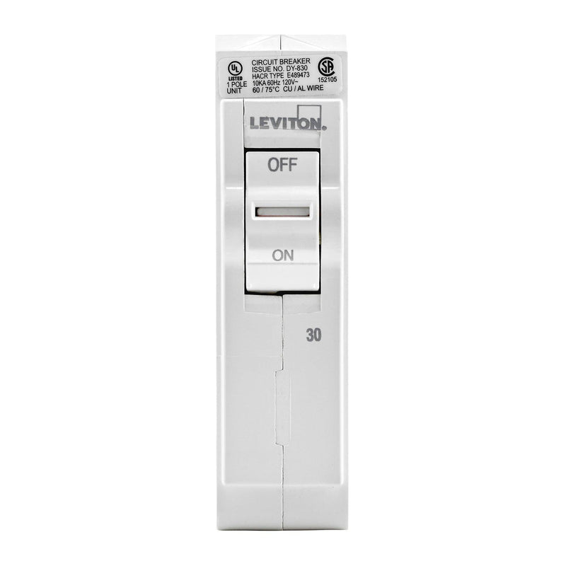 Leviton 1-Pole 30A 120V Standard Plug-On Circuit Breaker, Model LB130-000
