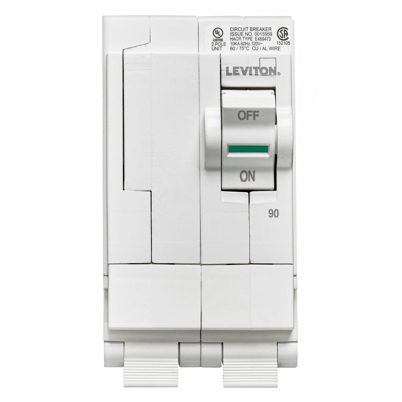 Leviton 2-Pole 90A 120/240V Standard Plug-On Circuit Breaker, Model LB290-000*
