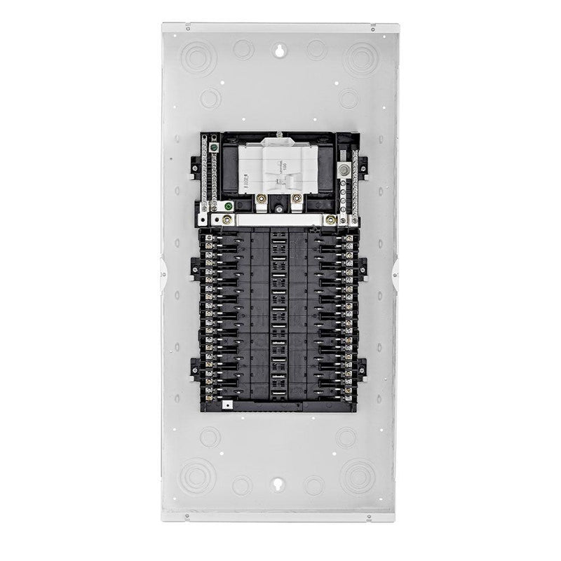 Leviton 100A 120/240V 20 Circuit 20 Spaces Indoor Load Center and Window Door with Main Breaker, Model LP210-CBW