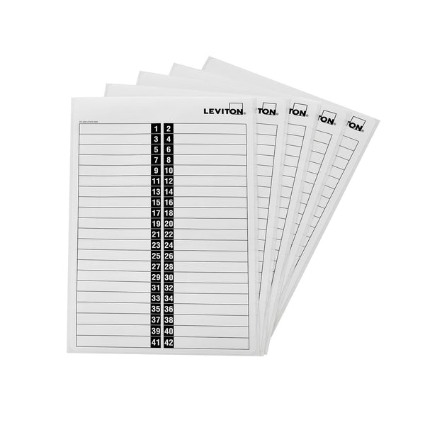 Leviton Circuit Identification Stickers (Pack of 5), Model LSTIK000