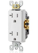 Leviton T5825-W,  20A Tamper-Resistant Decora duplex Receptacle/Outlet, White