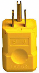 LEVITON 5256-VY Python Straight Blade Male Plug 15 A, 125 V, Straight Blade Plug