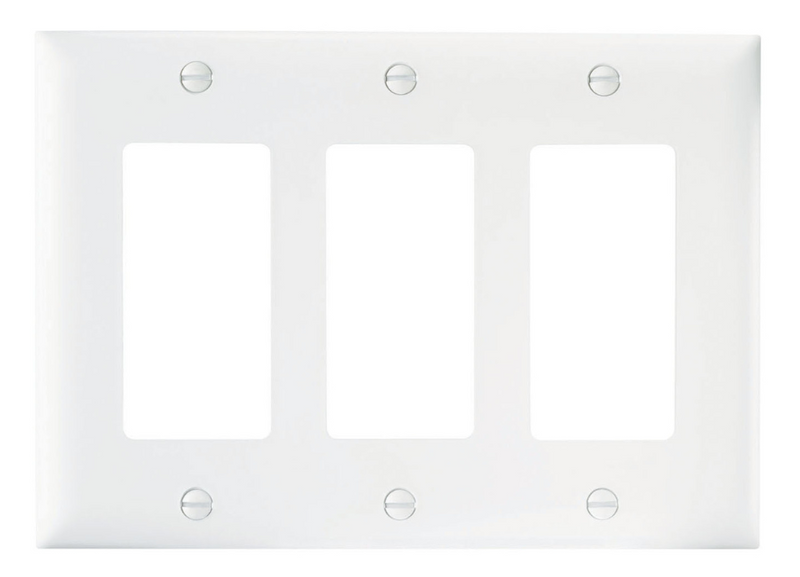 Legrand TP263W Pass & Seymour Wallplate 3 Gangs White