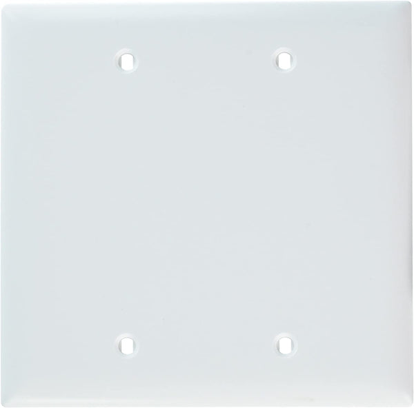 Pass & Seymour TP23WCC12 Trade Master Nylon Blank Wall Plate - Box Mounted, Two Gang, White