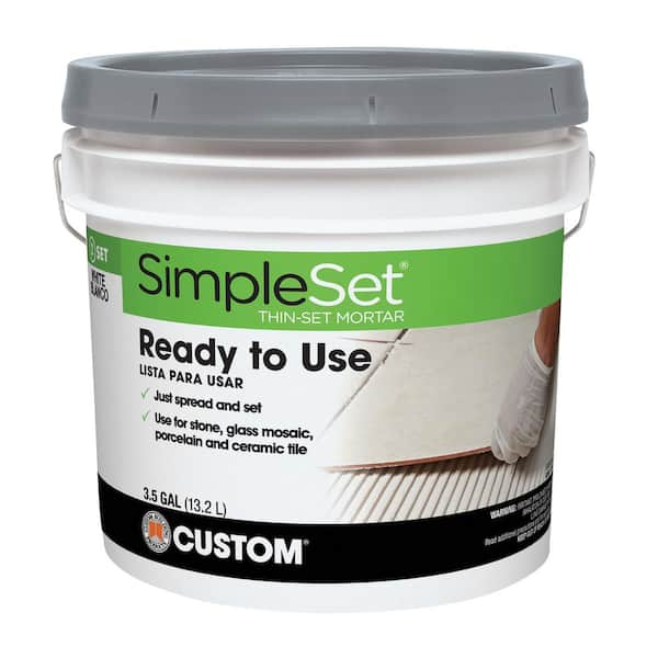 SimpleSet White 3-1/2 Gal. Pre-Mixed Thin-Set Mortar