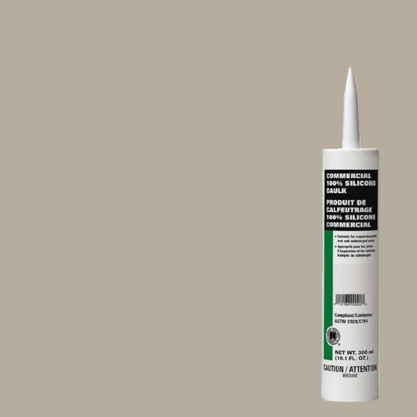 Commercial 100% Silicone Sealant - #386 Oyster Gray - 10.1 oz