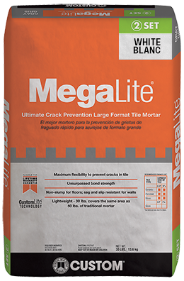 Large Format Tile Mortar MegaLite (Canada) - White - 30 lb