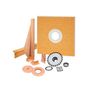 Kerdi-Shower 48 inch x 48 inch Shower Kit in ABS with Stainless Steel Drain Grate