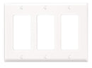Leviton PJ263-W 3 -Gang Decora Wall Plate, White