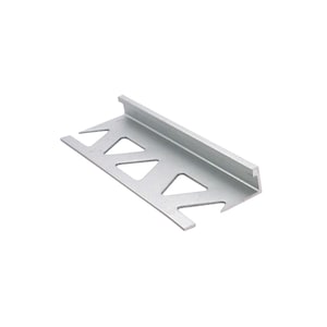 Flat Tile Edge - Satin Clear Anodized (SCA) - 5/16 in. (8 mm) x 8 ft.