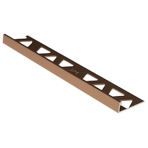 Aluminum Tile Edge 1/2 Inch(12MM) - 8 Foot - Satin Dark Bronze - (10-Pack)