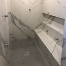 SHOWER SYSTEM KIT 32-inch X 60-inch OFF SET INCLUDING CURB (ABS) - CHROME