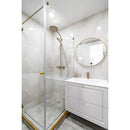 SHOWER SYSTEM KIT 32-inch X 60-inch OFF SET INCLUDING CURB (ABS) - CHROME