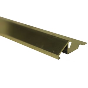 Aluminum Tile Reducer 3/8 Inch(10MM) - 8 Foot - Bright Brass - (10-Pack)