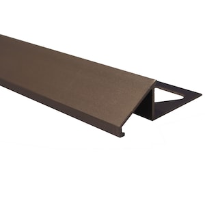 Aluminum Tile Reducer 1/2 Inch(12MM) - 8 Foot - Dark Bronze - (10-Pack)