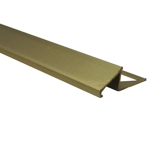 1/2 inch (12Mm) Tile Reducer - 8Ft - Satin Gold - 10 Pcs.