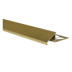 Aluminum Tile Reducer 1/2 Inch(12MM) - 8 Foot - Bright Brass - (10-Pack)