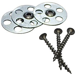 PROVA FASTENERS - Screws, 1-5/8 in. (4.2 cm) - Washers, 1-1/4 in. (3.2 cm) - Set of 40