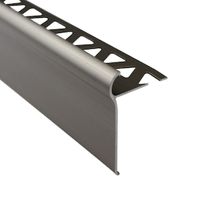 Decorative Tile Stair Nosing - Satin Titanium (STI) - 1/2 in. (12.5 mm) x 6 ft.