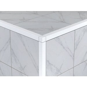 Prova 1/2in (12MM) Clear Aluminum Square Tile Edge to protect wall tiles, floors or back splashes